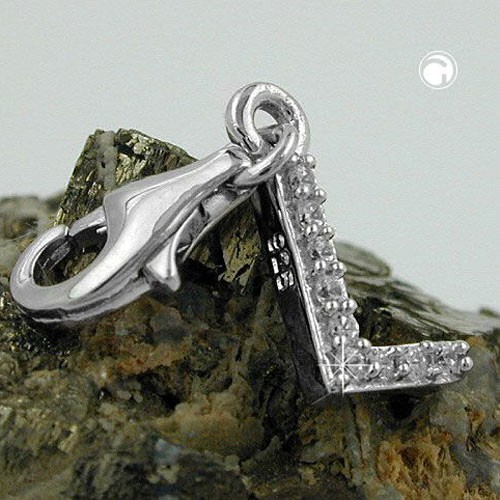 Anhänger Charm Buchstabe L 925 Sterlingsilber