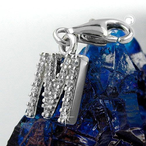 Anhänger Charm Buchstabe M 925 Sterlingsilber