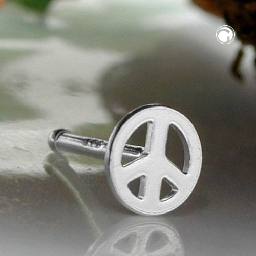 Nasenstecker PEACE Kugel 925 Sterlingsilber