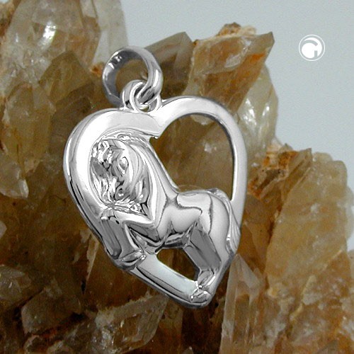 Anhänger Herz mit Pferd 925 Sterlingsilber