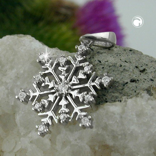 Anhänger Schneeflocke 925 Sterlingsilber