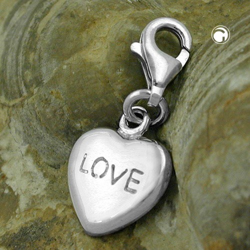 Anhänger Charm Herz 925 Sterlingsilber