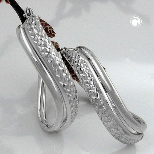 Creolen Ohrringe oval geschwungen 925 Sterlingsilber