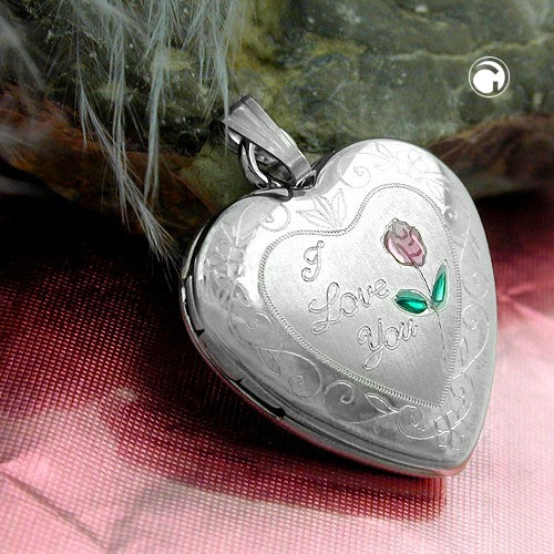 Anhänger Herz Medaillon 925 Sterlingsilber