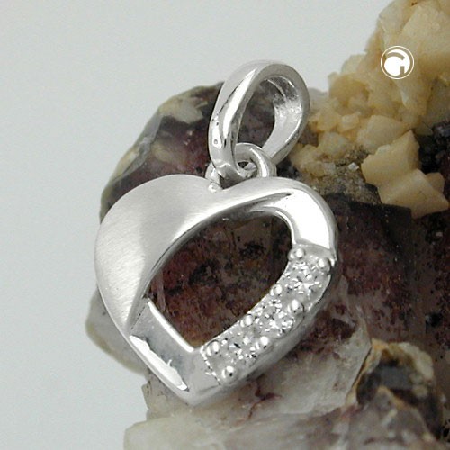 Anhänger Herz mit Zirkonia 925 Sterlingsilber