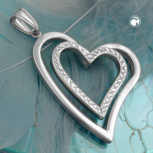 Anhänger Herz im Herz 925 Sterlingsilber
