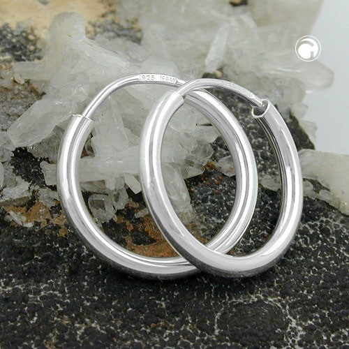 Creolen Ohrringe 16mm 925 Sterlingsilber