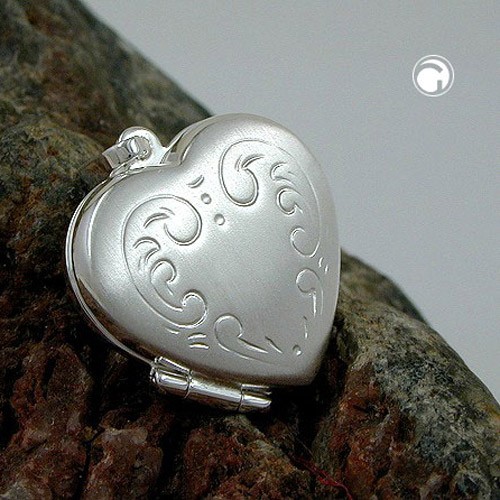 Anhänger Herz-Medaillon diamantiert 925 Sterlingsilber