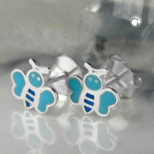 Ohrstecker Schmetterling blau 925 Sterlingsilber