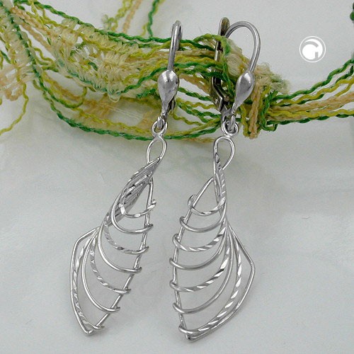 Ohrring rhodiniert 925 Sterlingsilber