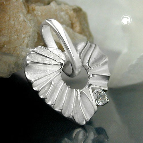 Anhänger Herz mit Zirkonia 925 Sterlingsilber