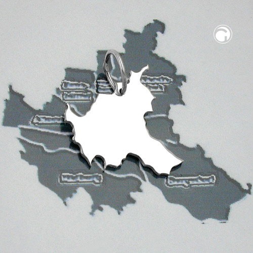 Anhänger BRD-Bundesland Hamburg 925 Sterlingsilber
