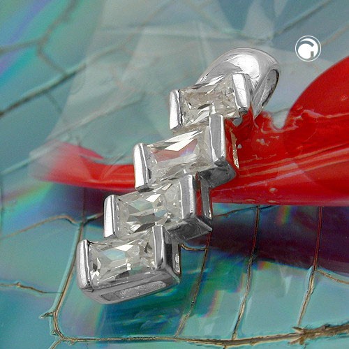 Anhänger 4x Zirkonia 925 Sterlingsilber