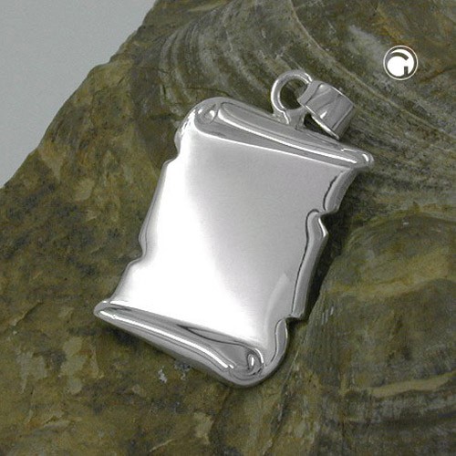 Anhänger Dokumentrolle glänzend 925 Sterlingsilber