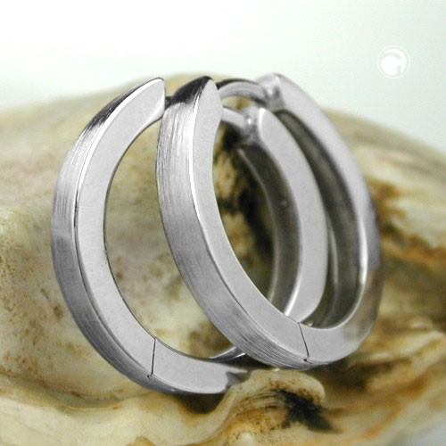 Creolen Ohrringe 18x3mm Scharnier 925 Sterlingsilber