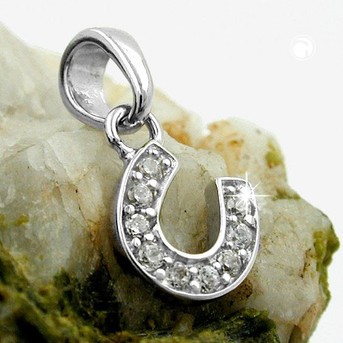 Anhänger Hufeisen Zirkonia 925 Sterlingsilber
