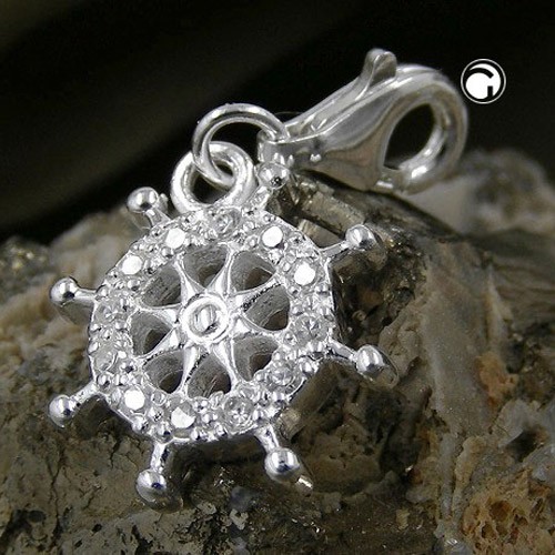 Anhänger Charm Steuerrad 925 Sterlingsilber
