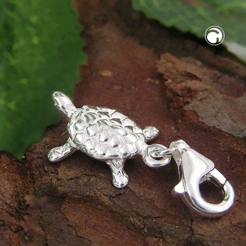 Anhänger Charm Schildkröte 925 Sterlingsilber