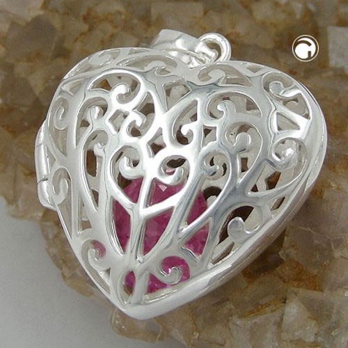 Anhänger Herz Medaillon 925 Sterlingsilber