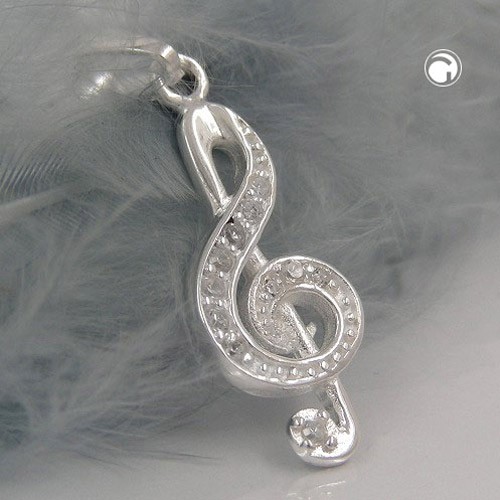 Anhänger Notenschlüssel 925 Sterlingsilber
