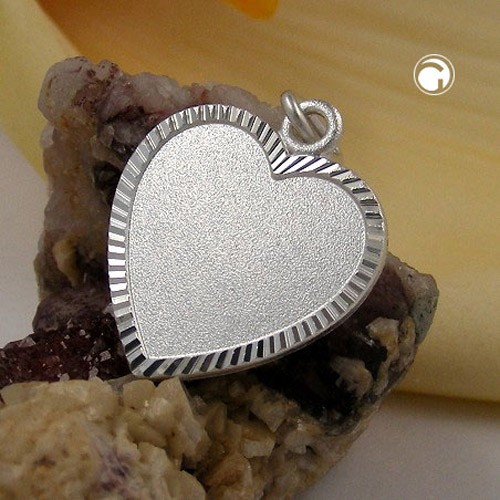 Anhänger Herz diamantiert 925 Sterlingsilber