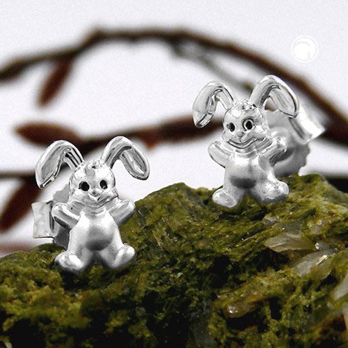 Ohrstecker kleiner Hase 925 Sterlingsilber