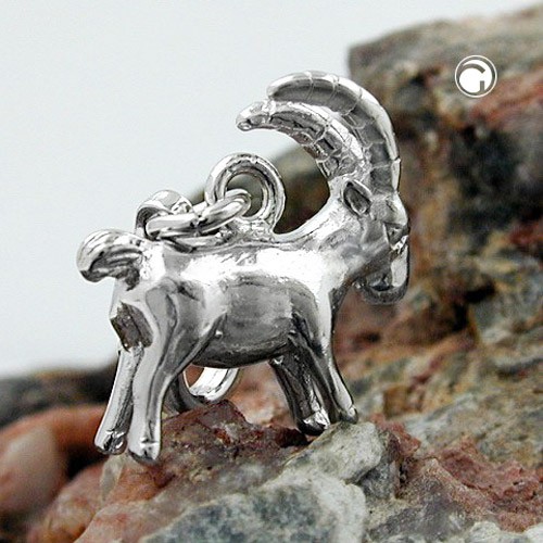 Anhänger Charm Steinbock 925 Sterlingsilber