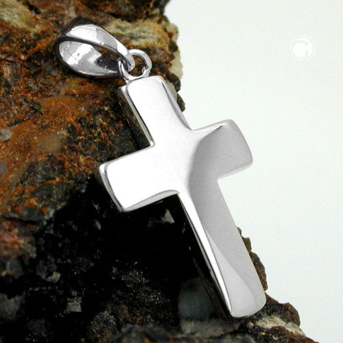 Anhänger Kreuz rhodiniert 925 Sterlingsilber
