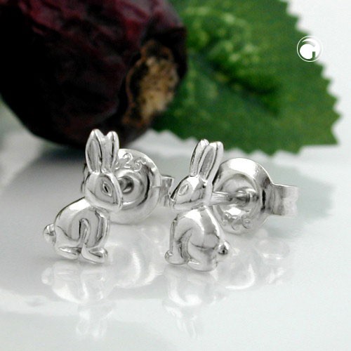 Ohrstecker kleiner Hase 925 Sterlingsilber
