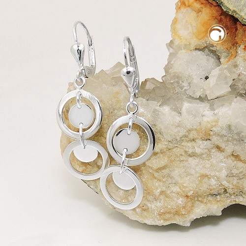 Ohrring Ringe doppelt 925 Sterlingsilber