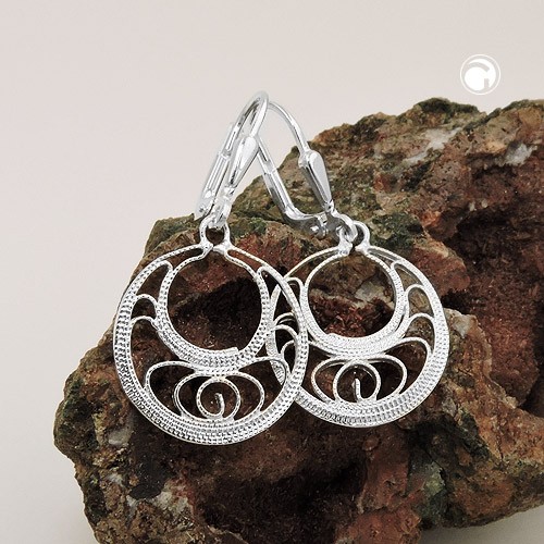 Ohrring rund orientalisch 925 Sterlingsilber