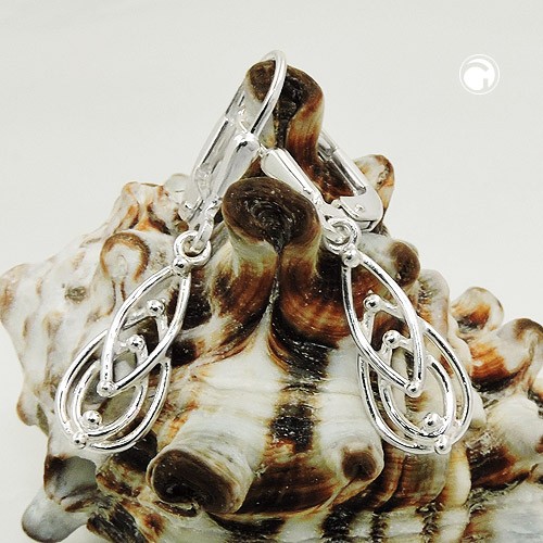 Ohrring Tropfen mit Kugeln 925 Sterlingsilber