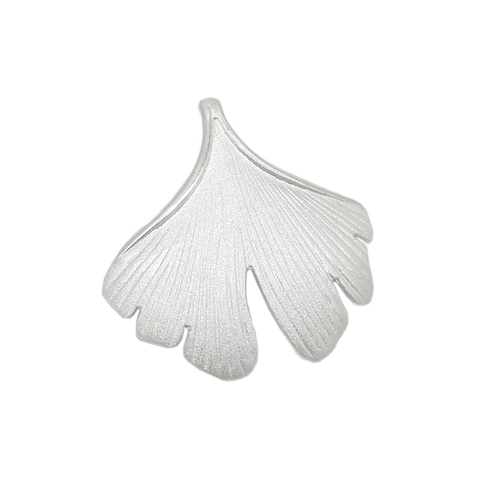 Anhänger Ginkgoblatt matt-glänzend 925 Sterlingsilber
