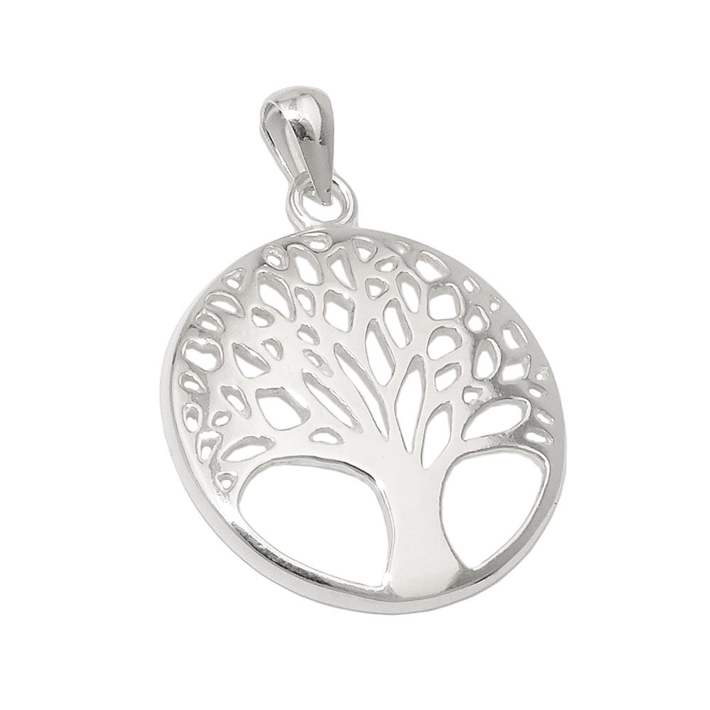 Anhänger Lebensbaum glänzend 925 Sterlingsilber