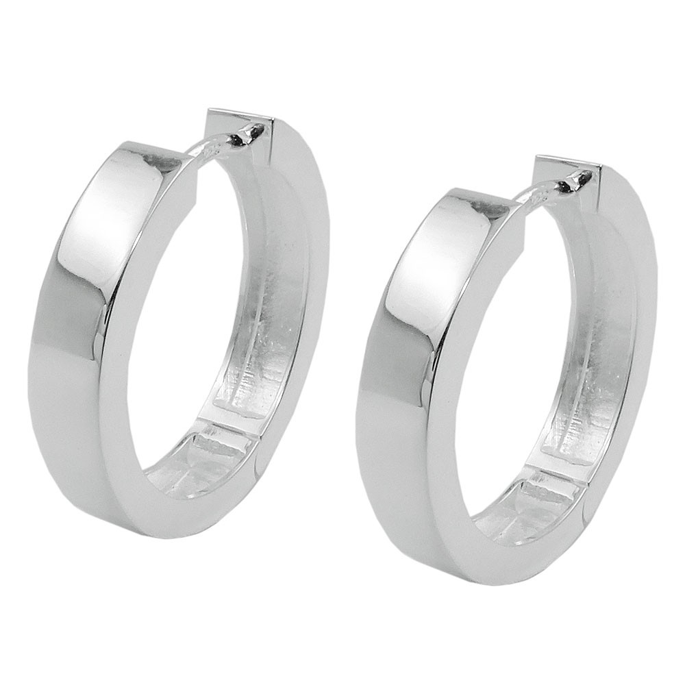Creolen Klappscharnier glänzend 925 Sterlingsilber