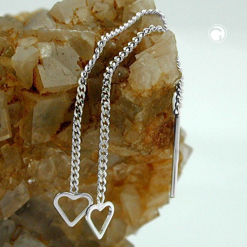 Durchzieher offenes Herz 925 Sterlingsilber