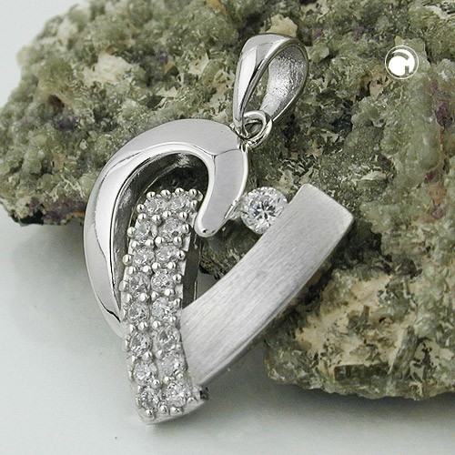 Anhänger Herz Zirkonia 925 Sterlingsilber