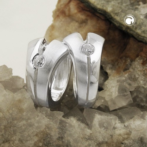 Creolen Ohrringe KlappCreolen Ohrringe Zirkonia 925 Sterlingsilber