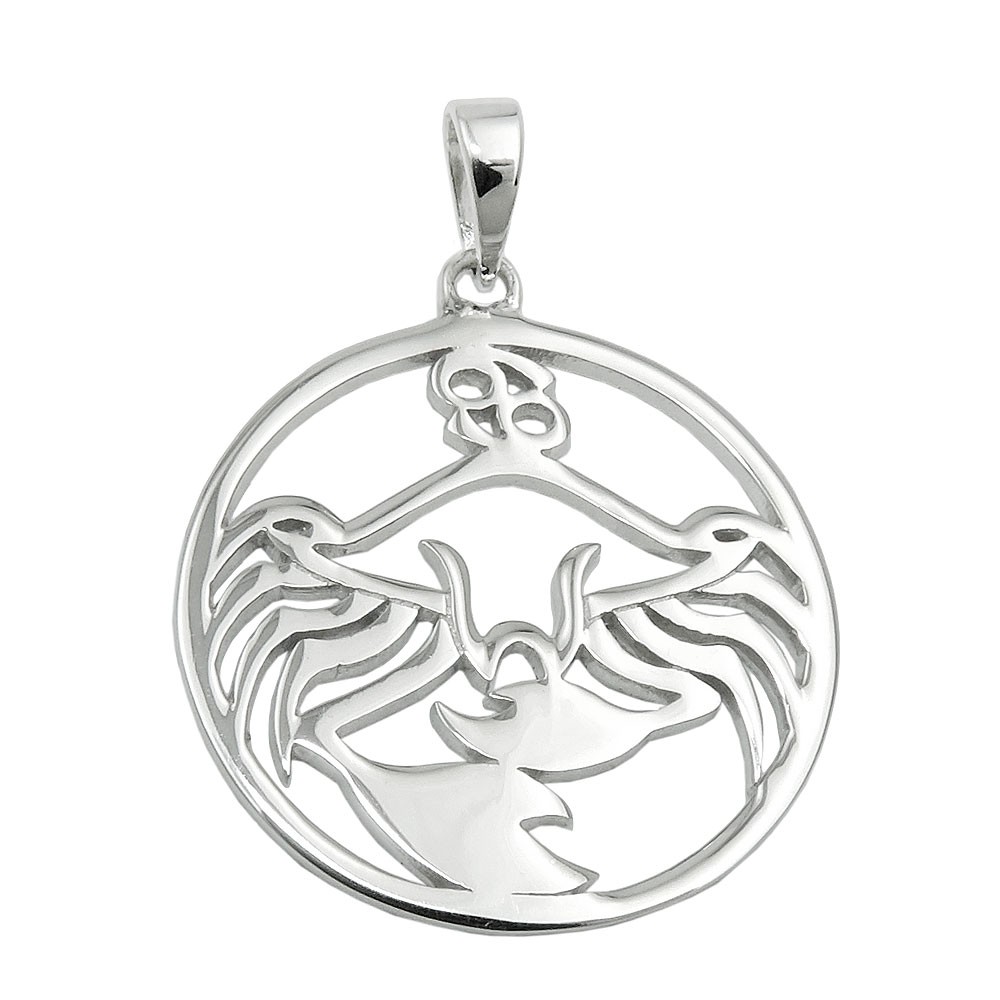 Anhänger Sternzeichen Krebs glänzend rhodiniert 925 Sterlingsilber
