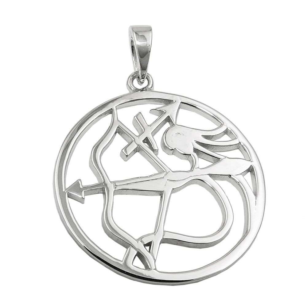 Anhänger Sternzeichen Schütze glänzend rhodiniert 925 Sterlingsilber