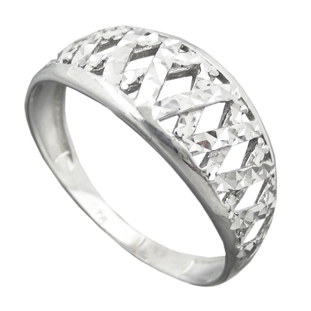 Ring diamantiert rhodiniert 925 Silber Größe 62