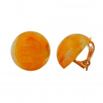 Ohrring 18mm gelb-orange-weiß marmoriert