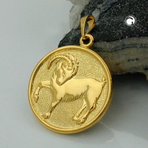 Sternzeichen Anhänger Steinbock vergoldet