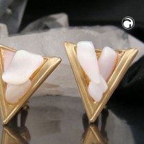 Ohrring Dreieck Perlmutt-weiß go