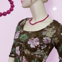 Halskette Perlen 8mm beere-violett 45cm