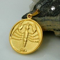 Sternzeichen Anhänger Krebs vergoldet