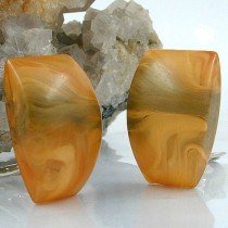 Ohrring Trapez ocker-marmoriert-glänzend