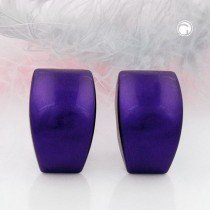 Ohrring Trapez dunkellila seidig-glänzend