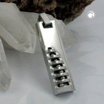 Anhänger Viereck mit Kugeln Edelstahl