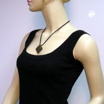 Collier Halskette Viereck Ritterplatte altmessing 50cm